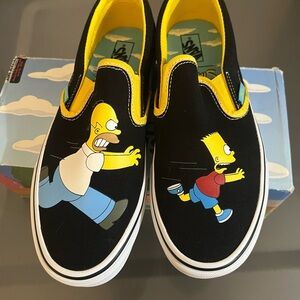 Vans X Simpson Slip On, Bart And Homer Size 8M New In Box